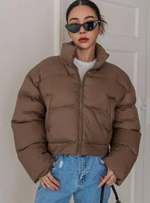 SheIn Brown Puffer Jacket