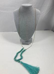4/$25 NWT Melrose and Market Long Chain Necklace with Tassel Blue