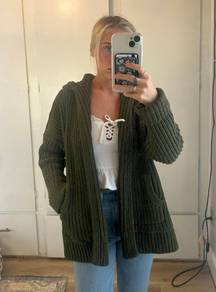 abercrombie and fitch hooded cardigan