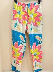 OP original 80’s Neon Floral Surf Style Pants Unisex S/M