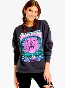 Carlos Santana NEW 1969 Woodstock lion phantom sweatshirt black pink xxl