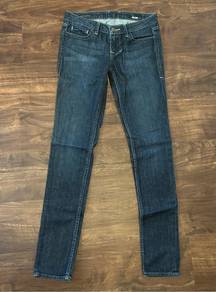 William Rast “Jerri” Ultra Skinny Denim Jeans Dark Blue Size 28