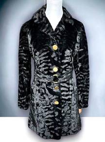 Vintage Coat Velvet 70s Union Made Goth Dark Academia Grunge Sz 10 Coquette​​​