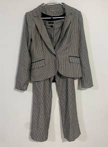 White House | Black Market  Houndstooth Print Blazer/Pant Set