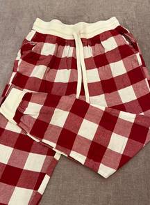 Red and White Checkered Pajama Pants