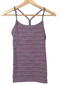 Lululemon  Power Y Muted Mauve Stripes Galore Athletic Tank Top 6