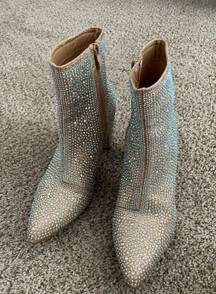 Rhinestone Boots In Champagne 