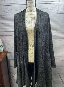 Agnes and Dora small dark gray open faced cardigan - 2503