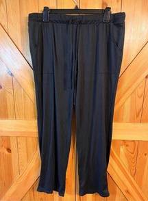 Lucky Brand  Lounge Pants Women's Large Black Elastic Waist Drawstrings Front Pck