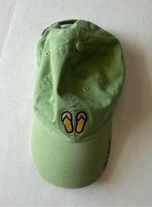 Life is Good Flip flops vintage chill cap hat green yellow one size adjustable