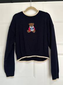 Navy Teddy Beat Sweater