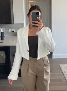 Boutique White Cropped Blazer