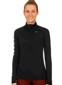 Under Armour  black and white cold gear half zip long sleeve top size small