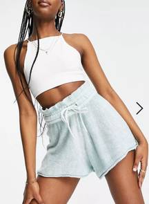 Free People NWT  Summertime Blues Knit Shorts Hint of Sky