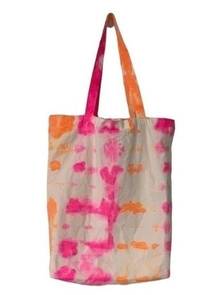 Tie Dye Tote Bag Handcrafted Canvas Cotton reusable shopping neon sustainable