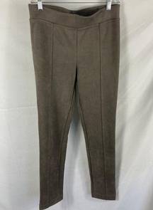 Andrew Marc Faux Suede Taupe Leggings Skinny pants Size Small