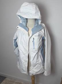 Women’s White and Blue  Insulated Jacket