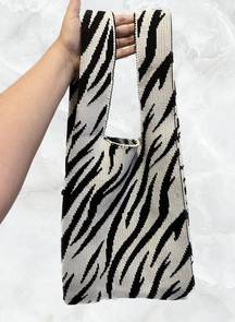 SheIn Pretty Zebra Knit Tote Bag