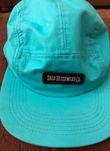 New Saga Teal Blue 5 Panel Hat Skate Skateboard Ski Snowboard Cap