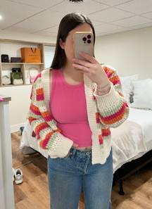 Color Block Cardigan