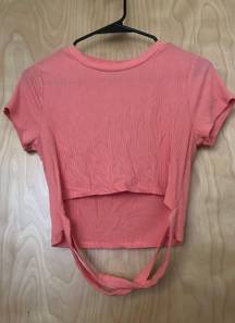 Hot Pink Cut Out Crop top