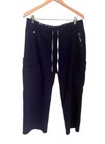 Figs Navy Tema Performance Wide Leg Cargo Scrub Pants Size L