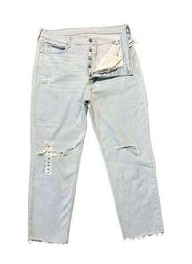 Plus Size Old Navy Button Fly Extra High Rise Sky-Hi Straight Jeans Size 18