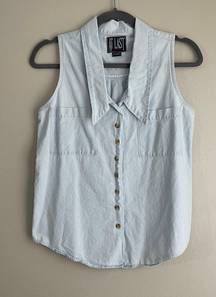 Sleeveless Button Down