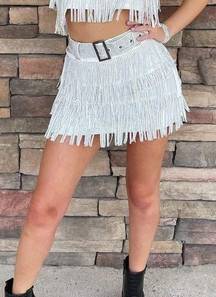 South Boutique Beaded Fringe Skirt