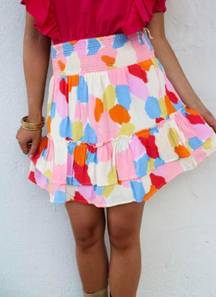 Multicolored High Waisted Skirt