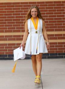 Lulus white graduation dress