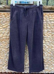 DKNY Gray Flannel/Fleece Soft Three-Quarter Length Sweat Lounge Pants Small EUC!