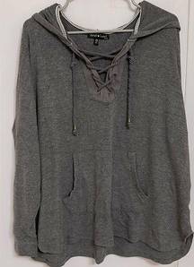 Lace up Lounge Hoodie (plus size)