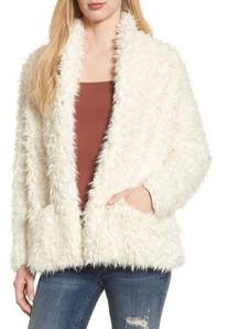 White Faux Fur Jacket