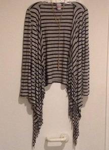 💕LUCY LOVE💕 Striped Fringe Cardigan Small