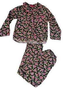 Betsey Johnson Intimates Whimsygoth Valentine Rose Heart Lace Pajama Set