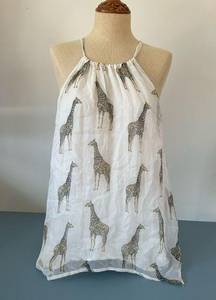 Ella Moss giraffe print womens Top Size M