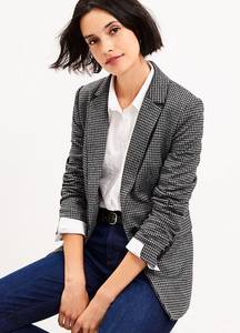 Houndstooth Long Modern Blazer