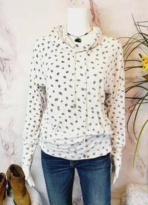 Tart Long Sleeve Billy Pullover Hoodie Sweatshirt Cheetah Print