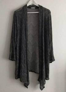 Dressbarn tweed knit Open front cardigan sweater