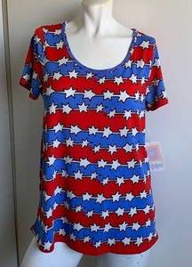 *NWT* LuLaRoe Irma patriotic scoop neck T-shirt