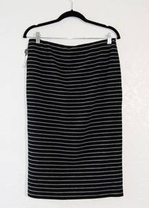 NWT Mossimo Black Stripe Pencil Midi Skirt Size XL