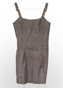 Vertigo Paris Metallic Wool Shift Dress