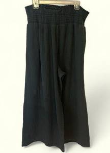 Anthropologie, current style, wide leg, cotton, charcoal, gauzy boho pants XL