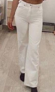 Rolls’s High waisted Straight Leg White Jeans