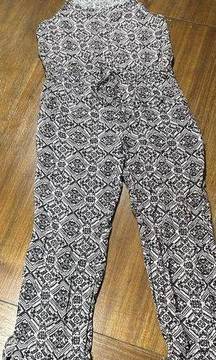 Mono B Size M Geo Print Black & White Jumpsuit