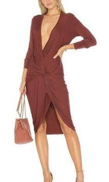 Young Fabulous & Broke Revolve midi Captive Dress Red Yfb Rust Size Medium Nwt