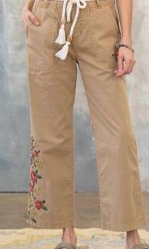 Sundance Primrose Bloom Embroidered Cargo Pants