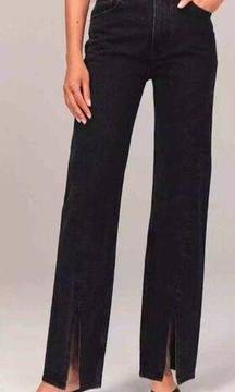 Abercrombie & Fitch 90s Relaxed Fit High Rise Jeans Black Size 28 / 6 Curve Love