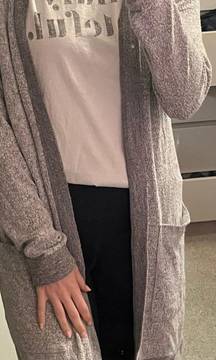 Gray Long Cardigan